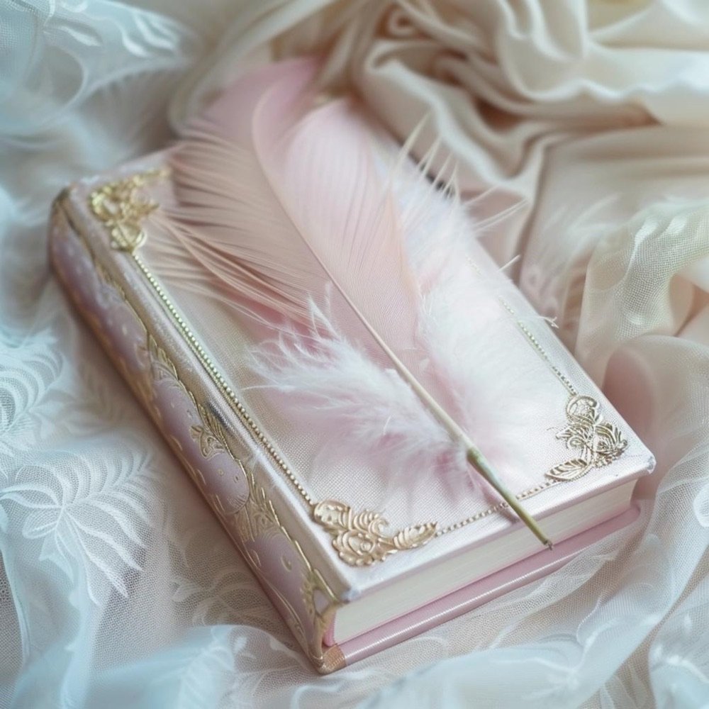 Soft pink blanket folded on a bed